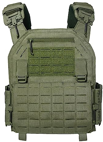 TWINFALCONS Taktische Airsoft Plattenträger, Upgrade Militär JPC Lasercut Plate Carrier Airsoft Taktische Schutzweste aus 1000D Nylon QRS MOLLE Kompatibler Plattenträger Robuste Weste für Männer