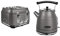 Rangemaster RMCL4S201GY Classic Grey 2.1kW 4 Slice Toaster & RMCLDK201GY Grey Cordless Electric 1.7L 3kW Classic Kettle with Quick & Quiet Boil, Boil Dry Protection & 2 Year Guarantee (Grey)