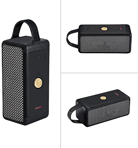 Yaowangan Coque en Silicone pour Haut parleurs Bluetooth Portables Marshall Emberton II et Emberton, Housse de Transport Portable Emberton Housse de Protection Ultra-légère et Flexible (Noir)