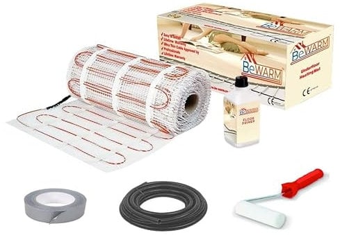 BeWarm Electric Underfloor Heating Kit, 150w Sticky Mat, 3m2