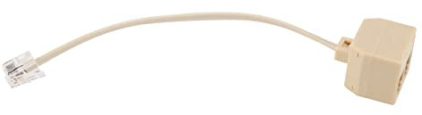 NINETL Adaptateur de Ligne de Telephone Jack RJ11 Male vers Double RJ11 Femelle