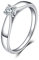 JewelryPalace Zirkonia Verlobungsring Eheringe Promise Verlobung Ring Silber 925 Damen, Solitärring Silberringe Trauringe Damenring Hochzeitsringe Antragsring Entouragering Ringe, Damen Schmuck 48