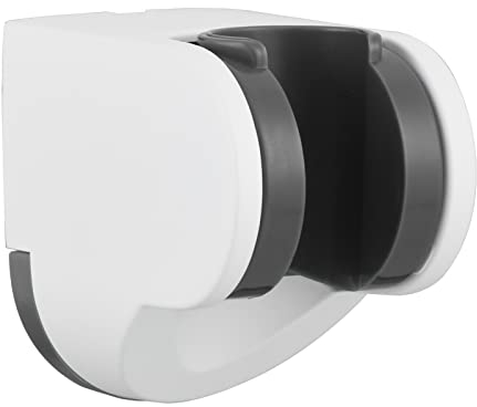 Tecmolog Verstellbarer Brausehalter ABS Kunststoff Duschkopfhalterung Wand Weiß für Badezimmer, ST01W