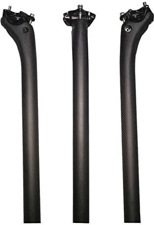 RongXuan Fahrrad Sattelstütze Carbon Sattelstütze Rennrad Mountainbike 27.2 30.8 31.6 350/400mm 3K Matt/Glänzend Offset 25mm Sattelstütze (31.6*350mm)
