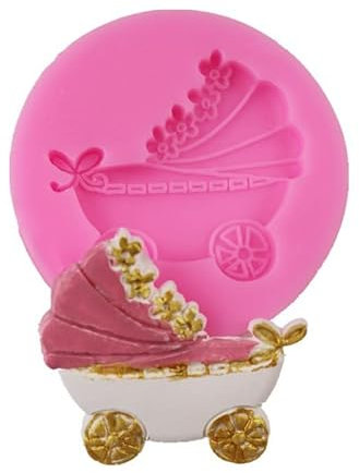 Formen Fondant 2 Stücke Baby Wiege Baby Auto Zuckerglasur Silikonform Fondant Silikonform Kuchen Dekorieren Werkzeuge