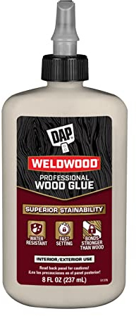 DAP Weldwood Professional Wood Glue, Yellow, 8 oz (7079800480)