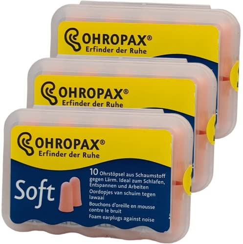 Ohrstöpsel aus Schaumstoff I soft I 3x 10er Sparset I plus PharmaPerle giveaway