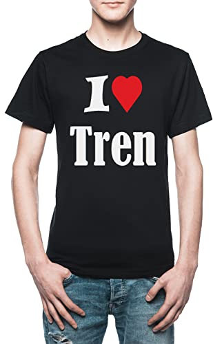 I Love Tren Herren T-Shirt Schwarz