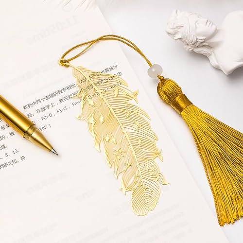 Lesezeichen Metall Feder, Lesen Zubehör, Personalisiert Bookmark Geschenk für Kollegen Kinder Lehrer Leseratten Buchliebhaber