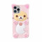 IAIYOXI 3D Cute Cartoon Bear Phone Case for iPhone Xs Max - Fashionable and Stylish - Funny Pink Bear Design - Soft TPU Protective Case - Kawaii Silicone Cover for Women, Girls, and Kids