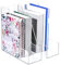 Lnrueg Zeitschriftenhalter, transparent, Acryl, Schreibtisch-Organizer, vertikaler Zeitschriftenhalter für Zuhause und Büro, 2 Stück