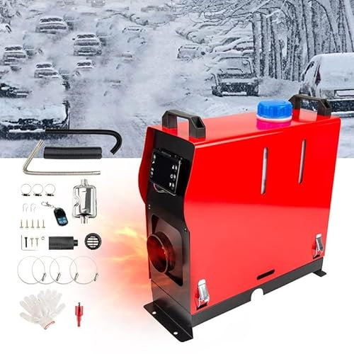 ShockFlo 12V 5KW Standheizung Diesel Dieselheizung All-in-One Diesel-Luft-Auto-Parkheizung mit verbessertem LCD-Schalterdisplay und Fernbedienung, schnelles Aufheizen, für Wohnmobil, Garage, LKW, Boot