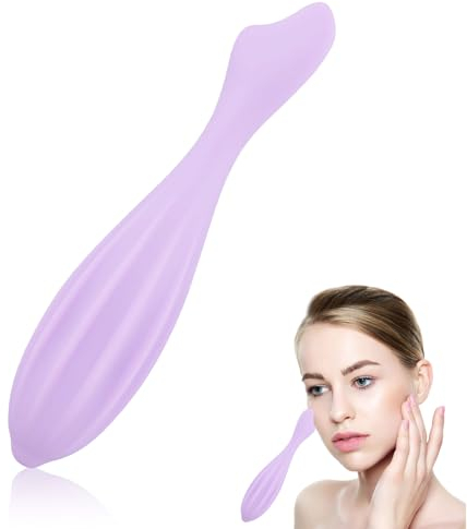 Gesichtsmassage Roller, Silikon Gesichtsroller Formt Körper und Gesichtskurven Gesichtsmassagegerät Hautpflege Selbstwerkzeug Reduziert Müdigkeit für Frauen Gesichtsmassagegerät (Lila)