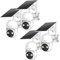 WOOLINK 4PCS 4MP Solar Security Cameras Wireless Outdoor, 2.5K Pan/Tilt Rechargeable Battery Powered, 2.4GHz WiFi Camera for Home Security, Motion Detection, 2-Way Talk, Color Night Vision, Cloud/SD