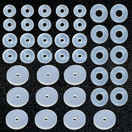 PYRUVAE 40 Stück Gemischte Größe Anti Wildfleisch Piercing Disc, Keloid Disc für Piercing Bump Clear Disc Pads zu stabilisieren Ohrringe Stopper Earlobe Unterstützung Patches(3-7mm