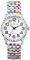 JewelryWe Damenuhr Boho Elastische Uhr: Bohemian Stil Bunte Polka Dots Punkte Analog Quarz Armbanduhr Damen Stretch Armband Lässige Uhr mit Edelstahl Zugarmband & großen Zahlen Zifferblatt
