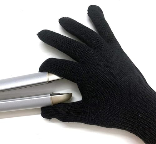 Professionelle Hitzebeständige,Hitzeschutz Handschuh,Hitzebeständige Handschuhe,Hitzeschutzhandschuhe Für Lockenstab Für Das Haarstyling Hitze Für Locken, Glätteisen Und Lockenstab (Schwarz,1 Stück)