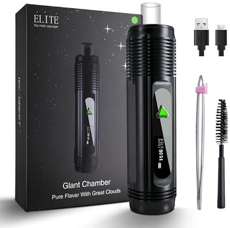 LEEJO Portable Dry Herb Vaporizer - Ceramic Chamber Heating,Fast Heating, Type-C 2500mAh Battery, Powerful Herbal Vaporizer,Nicotine Free (Black)