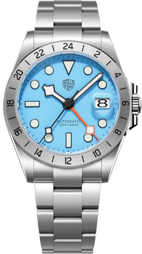 LACZ DENTON Rollstimi RT7911 Herren-Automatikuhren, mechanische Armbanduhren, Japanisches NH34A-Uhrwerk mit 100 m wasserdichtem Leuchtzeiger