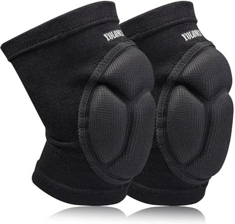 okalabandee Kniebandage atmungsaktiv, Dicker Schwamm Kollision Knieschutz Knie Schoner, dehnbar Sport-Knieprotektor für Damen & Herren, für Laufen, Handball, Yoga, Mountainbiking,S