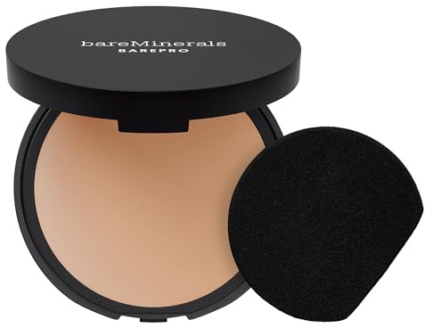 bareMinerals BAREPRO 24HR Pressed Powder Foundation - Full Coverage | Talc-free pressed face formula provides natural matte finish and oil control. Sweat, humidity, water & transfer-proof