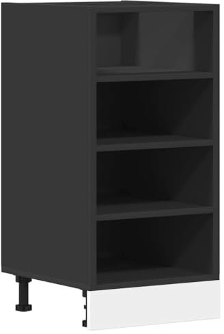 vidaXL Unterschrank Riga Schwarz 40x44,5x81,5 cm Holzwerkstoff
