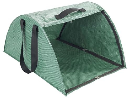 Maximex Recogedor de Hojas XL Herramienta de jardín eficaz con Borde de Barrido Integrado plástico PP y Fibra de Vidrio Verde/Blanco 50x35x75 cm