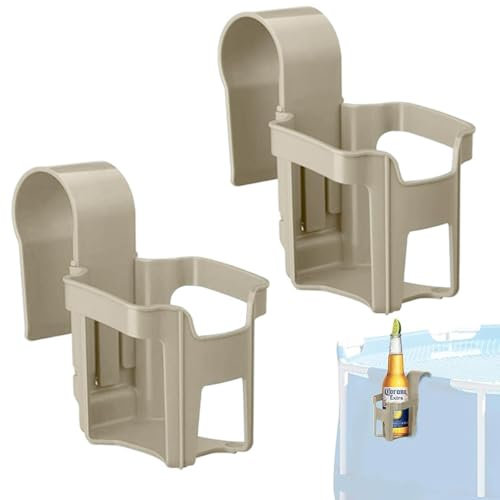 Pool Getränkehalter, 2 Stück Poolrand Getränkehalter aus Kunststoff, Multifunktionaler Poolside Cup Holder,Poolside Dosenhalter, Pool Becherhalter zum Abstellen von Getränken und Gegenständen