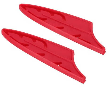 PATIKIL ABS Safety Knife Cover Sleeves for 3.5 Paring Knife, Universal Chopping Edge Guard Blade Protector Sheath for Kitchen Bar, Red, 9.6cm L, Pack of 2