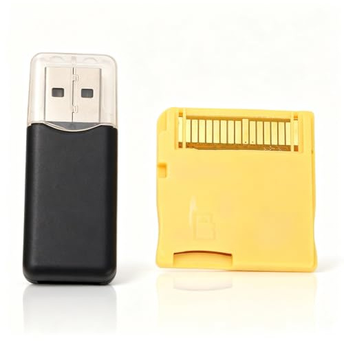 Lazmin112 2025 Card Mémoire des Jeux Vidéo R4, Puce ASIC Construite, Carte Flash avec Lecteur, pour NDS, NDSL, NDSI, 2DS, Nouveau 3DS, Nouveau 3DS XL, 2DS XL (Gold)