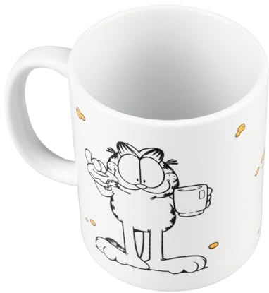 Grupo Erik Garfield Tasse Kaffeebecher Kaffeetassen Merch Geschenke | Becher Teetasse Größe 8 x 9,5 cm - Fassungsvermögen 350 ml - Coffee Cup Teacup - Offizieller Garfield Fanartikel