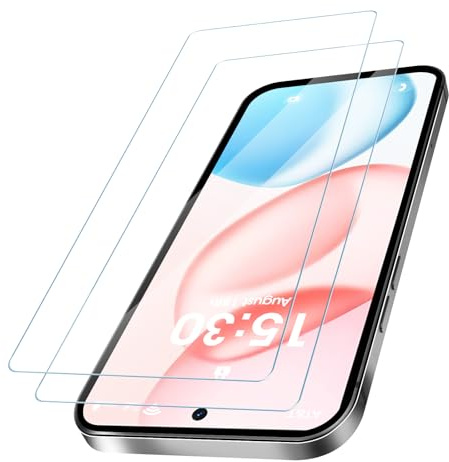 VideoSecu 2 Stück für Panzerglas für Google Pixel 7A Schutzfolie, 9H Härte HD Gehärtetes Glas Displayschutzfolie, Blasenfrei, Ölfeste & Kratzfeste Anti-Fingerabdruck Schutzglas