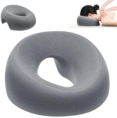 PLLYPE Face Down Pillow, Massage Face Pillow, Ergonomic Prone Cushion, Memory Foam M-Shaped, Massage Pillows with FaceHole for Bed, Beauty Pillows for Spa, Salons, Massage