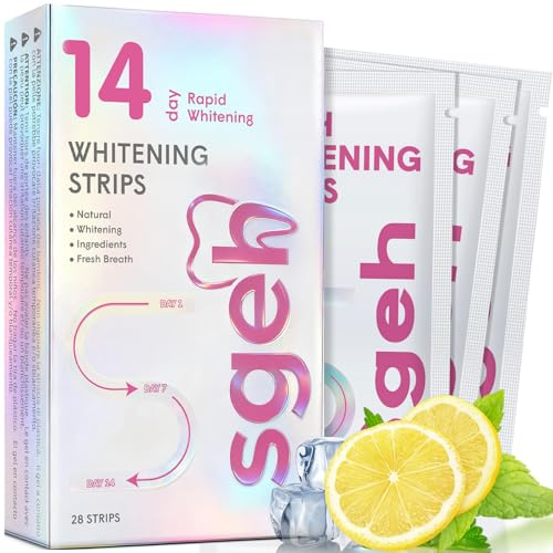 Teeth Whitening Strips -14 Treatments Professional Tooth Whitening Strip -Safe for Enamel-Non Sensitive Teeth Whitening Without Any Harm -Non-Slip White Strips Teeth whitening kit