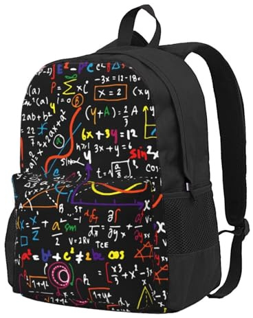 Yyoretp Rucksack mit mathematischer Formel-Druck, lässiger Rucksack für Damen und Herren, große Kapazität, Reisen, Arbeit, Computer-Rucksäcke