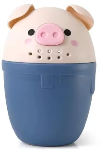 Agmoctz Baby Cartoon Shampoo Spülbecher für Müheloses Haarewaschen Beim Baden - Schweinchen-Design