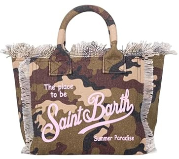 Saint Barth MC2 Borsa Colette in Canvas Mimetic Dimensioni: 30 x 22 x 15 cm
