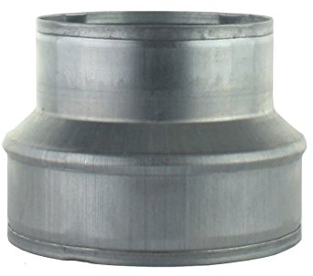 MKK - 18438-008 - Reductor Aluflex Tubo Flexible Ventilación Tubo en espiral Galvanizado 200 mm - 150 mm