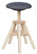 BALIMO Wood, Buchenholz - Bürohocker - ergonomischer Hocker - Sitzhocker mit Schwingeffekt - Bewegungshocker - Bewegungsstuhl - Rücken-Trainer - Dunkelgrau
