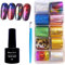 Warm Girl Nagelkunst-Folienklebergel mit Sternenhimmel- und Stern-Folien-Aufkleber-Set, Nagelübertragungsspitzen, Maniküre-Kunst, DIY, 8 ml, 10 Stück
