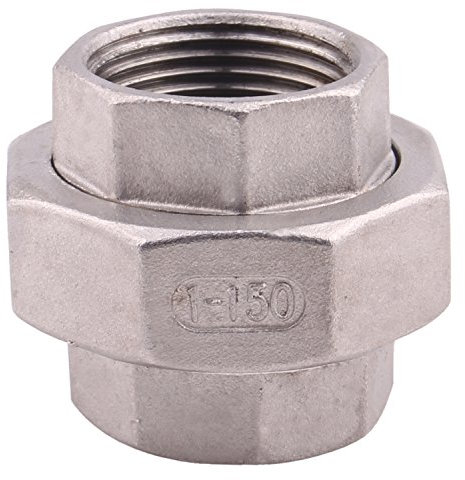 DERPIPE Cast Pipe Fittings Union - 1 NPT Female Fitting Stainless Steel 304, Class 150
