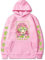 Sybnwnwm Y2K Hoodie Kimetsu No Yaiba Hooded Sweatshirts Pullover Pullover Kanroji Mitsuri Print Tops Streetwear, rose, M