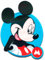 7754 Disney Bügelbild Mickey Mouse zum Aufbügeln, Größe XL, 20 x 18 cm