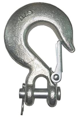 Sicherheitshaken 1/4” Haken Abschlepphaken Lasthaken Forsthaken Forstkette Selbstschließender Ösen Lasthaken Kettenzug