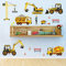 ENYACOS Bautransport auf der Straße Wandtattoo, Bau Baustelle Transporte Autos Fahrzeuge Wandtattoo Wandsticker Wandaufkleber Wanddeko für Wohnzimmer Schlafzimmer Kinderzimmer (A)