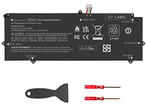ASUNCEL 41,58 Wh 5130 mAh SE04XL Laptop Akku für HP Pro x2 612 G2 Tablet 860708-855 860724-2B1 860724-2C1 HSTNN-DB7Q 7,7 V
