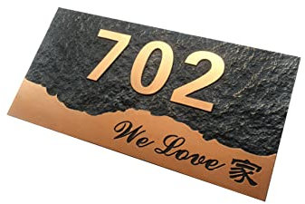 1 plaque d'immatriculation personnalisée en acrylique pour villas résidentielles, cours, rues, hôtels, chambres résidentielles A06