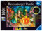 Ravensburger Kinderpuzzle - 13357 Tanz um Mitternacht - dreifarbiges Leuchtpuzzle für Kinder ab 6 Jahren, mit 100 Teilen im XXL-Format, Leuchtet im Dunkeln