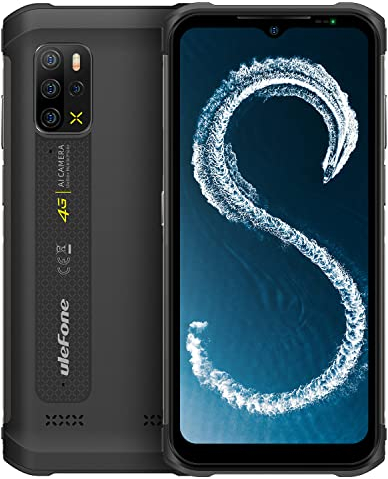Ulefone Armor 12S Outdoor Smartphone ohne Vertrag,Helio G99 8GB+128GB, 6,52'' Android 12 IP68 IP69K Robustes Handy,50MP Quad-Rückfahrkamera, HiFi-Lautsprecher, GPS NFC Kabelloses Laden Schwarz