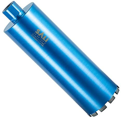 SALI Wet Diamond Core Drill Bits 5/127mm Diameter, 15/380mm Drilling Depth Concrete Core Drill Bit, 1-1/4-7 Thread Core Bit Turbo Laser-Welded Segments with Rebar, Brick, Block, Masonry, Stone